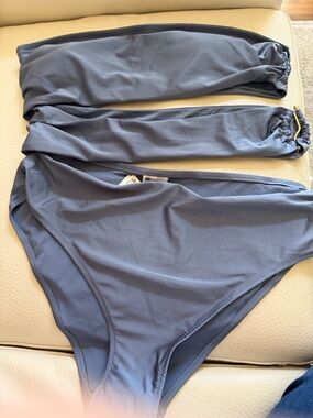 NWT H&M Slate Blue Bathing Suit